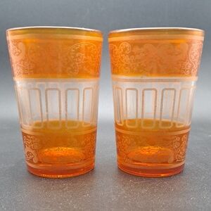 Set Of 2 Vintage Style Moroccan Tea Glasses
